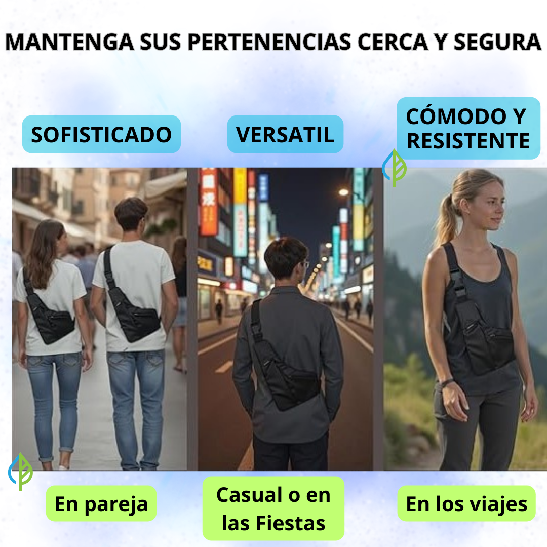 Bolso Cruzado Antirrobo – Impermeable, Versátil y con Estilo